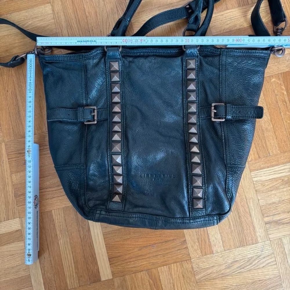 LIMITED EDITION Liebeskind "The New York Bag" Rose Gold Studded Leather Tote - Picture 3 of 6